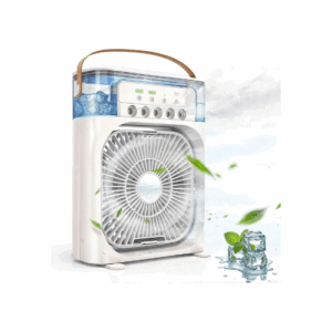 Portable Air Conditioner Fan Cooler With 7 Colors LED Light 3 Spray Modes and