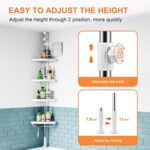 Stainless Steel Bathroom Corner 4 Tier - Image 3