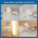 ⁦Electric Spin Scrubber Cleaning Brush with 3 Brush Heads Cordless Portable Scrub Brush⁩ - الصورة ⁦3⁩