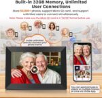 FANGOR 10.1 Inch WiFi Digital Picture Frame 1280x800 HD IPS Touch Screen, Electronic Smart Photo Frame with 32GB Storage, Auto-Rotate, Instantly Share Photos/Videos via Uhale App from Anywhere - Image 2