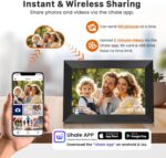 FANGOR 10.1 Inch WiFi Digital Picture Frame 1280x800 HD IPS Touch Screen, Electronic Smart Photo Frame with 32GB Storage, Auto-Rotate, Instantly Share Photos/Videos via Uhale App from Anywhere - Image 4