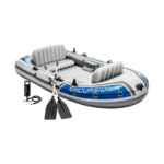 Intex |Excursion Inflatable Boat Set with Aluminium Oars and Pump | 4 Person | 68324NP | ‎315 * 165 * 43 cm | Grey
